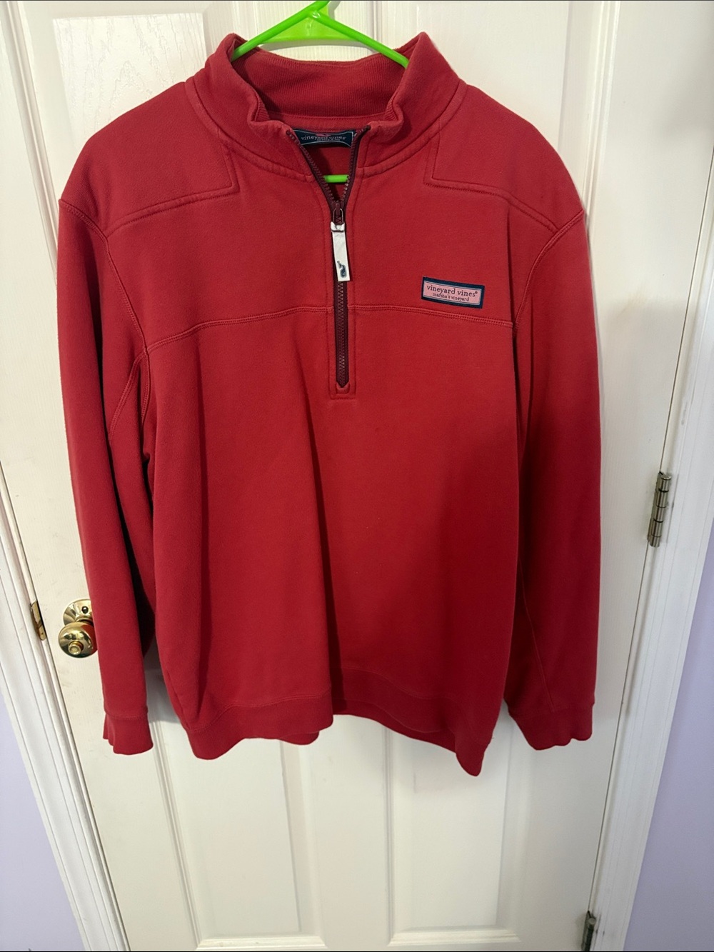 Vineyard Vines Men’s Brick Red Quarter-Zip Pullover